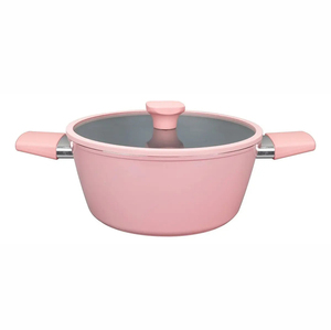 High Quality <b>Ceramic</b> Coated Pot <b>Pan</b> Silicone Glass Lids Soft Touch Handle Non Stick 9 Piece Forged Aluminium Cookware Set - Product Image 4