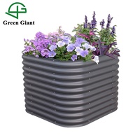 Lit de jardin surélevé modulaire de 32 ''de haut Kits de lit de jardin en métal Boîte de jardinière en lit surélevé galvanisé pour l'extérieur pour légumes, fleurs et herbes