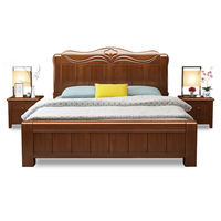 Cadre de lit moderne extensible en bois massif à lattes, tailles Queen et King, avec rangement, pour hôtels, appartements et chambres à coucher (vente en gros)