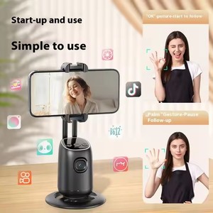 Trípode de seguimiento facial automático barato rotación de 360 grados soporte de teléfono de disparo inteligente AI para transmisión en vivo Video Selfie Stick Gimbal - Product Image 4