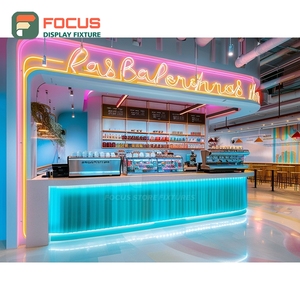 Vitrina expositora de café independiente con acabado negro mate, área de exhibición de accesorios, vitrina para cafetería - Product Image 4