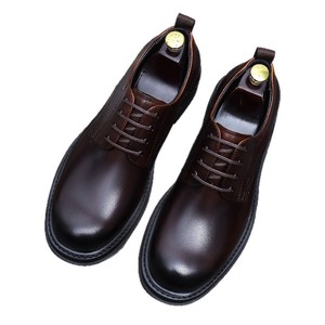 Zapatos de Cuero para Hombre, Estilo 2025, con Grabado, de Suela Gruesa, para Negocios, Oficina y Uso Casual - Product Image 5