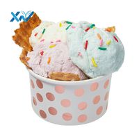 Groothandel Afhaalvoedsel Verpakking Custom Witte Kraft Soep Kom Ijs Cup Papier Hete Soep Beker Met Geventileerde Platte Deksel
