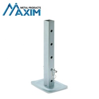 Nouveau support de levage réglable compatible avec les vérins carrés de 2,0 pouces, tube carré en acier au carbone, 5000 lb, pieds de support pour remorque, argent
