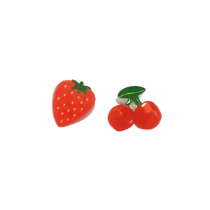 Fermacapelli a Forma di Fragola e Ciliegia 5,5 Cm Accessorio per Capelli da Donna - Product Image 2