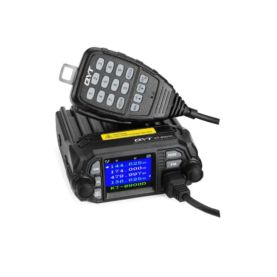 QYT – autoradio KT-8900D, 25W, double bande, talkie-walkie, Radio pour véhicule, écran Quad, UHF, VHF, 136-174 et 400-480MHz, KT8900D