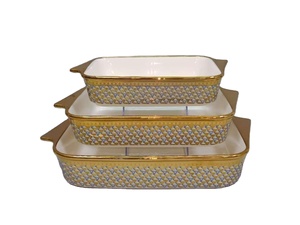 Plat de cuisson rectangulaire en céramique JIUWANG avec logo personnalisable, motif bois et imprimé léopard, en métal émaillé électrolytique - Product Image 5