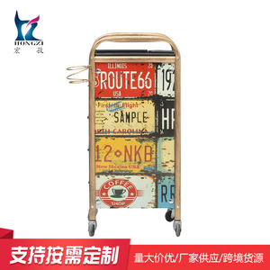 Carrito de Peluquería con 4 Ruedas, Marco de Metal y Plástico, Mueble Resistente para Salones de Belleza y Peluquerías - Product Image 3