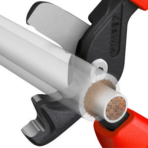 Cisailles à câbles KNIPEX 95 12 225 SB StepCut XL avec poignées confort, finition bruni, 225 mm, fabriquées en Allemagne - Product Image 3