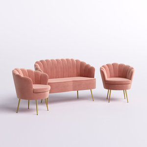 Sofá económico, sala de estar sofás para, <span class=keywords><strong>mini</strong></span> sofá de terciopelo rosa, apartamento de lujo, juegos de sofás, muebles - Product Image 3
