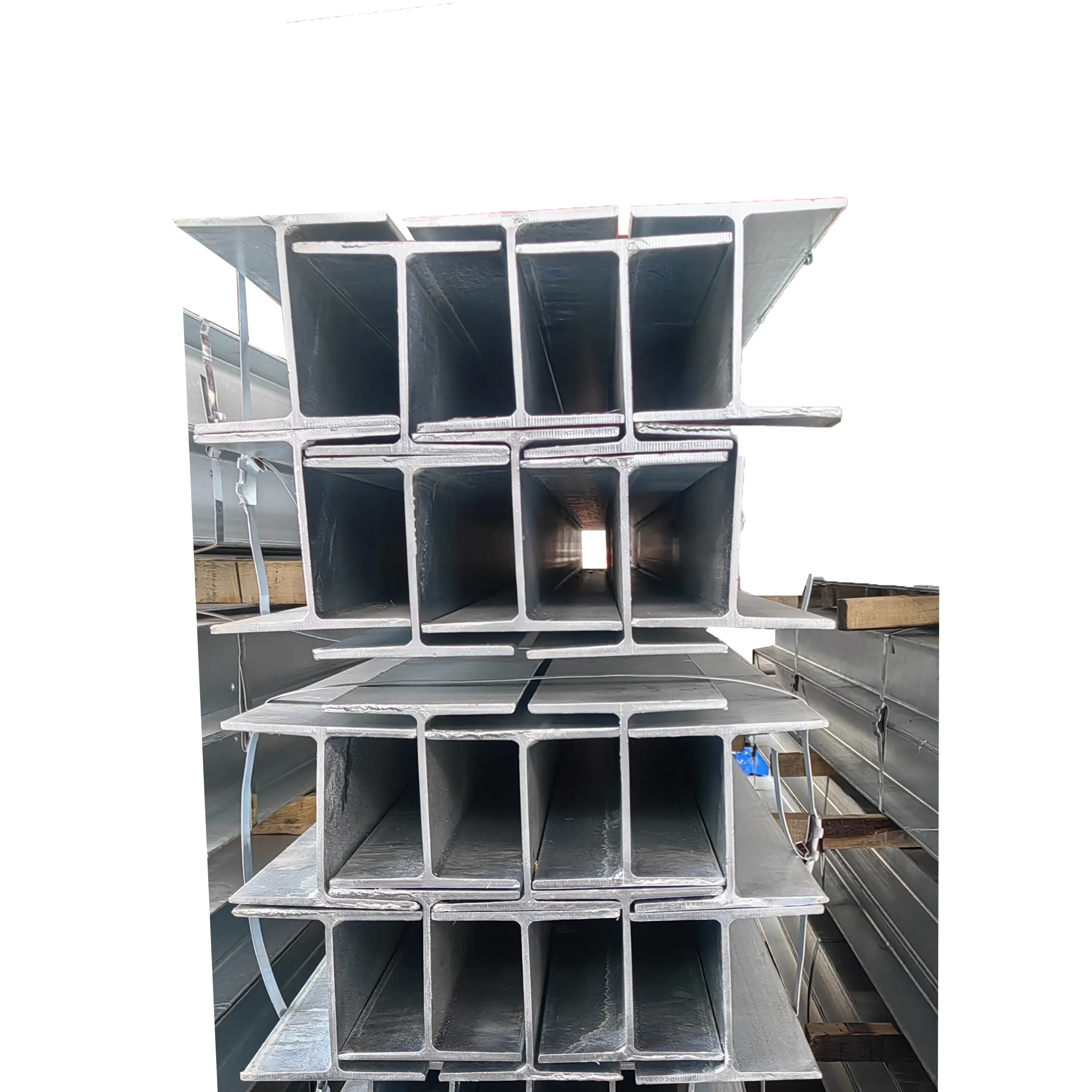 Vias H de aço galvanizado para materiais de construção Q235 Q235B Standard laminados a alta qualidade
