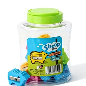 Taille-crayon amusant en forme de mouton, petit format, couleurs vives, en plastique, tendance, idéal pour les enfants et les étudiants, parfait comme cadeau de papeterie. - Product Image 6