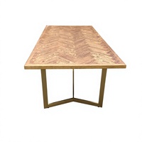 Table à manger en bois de style moderne pour restaurant, hôtel, café, support personnalisé