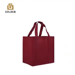 Fornecedor Dourado Encerado Canvas Wine Picnic Cooler Gift Bag Natal Único Presente Transporte 2 4 6 Garrafa De Vinho Sacos De Presente De Vinho