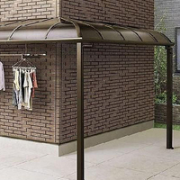 Auvent de terrasse, auvent de jardin, auvent de patio en aluminium de haute qualité, manuel, anti-UV, résistant à la pluie, auvent de balcon, auvent