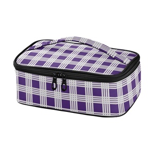 Porte-plat isotherme réutilisable pour barbecue extérieur, motif Palaka Hawaïen violet, petit format, pour pique-nique et transport de plats chauds - Product Image 2