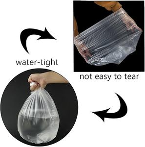 Huamaohengchun 1.5 Gallon Clear Side Gusset Heat Seal Trash Bags with Custom Logo PE Material 220 Counts - Product Image 5