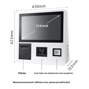 Terminal de autoservicio de liquidación de <span class=keywords><strong>seguro</strong></span> médico colgante de pared de 15,6 pulgadas, quiosco de pago integrado SDK para pago médico - Product Image 5