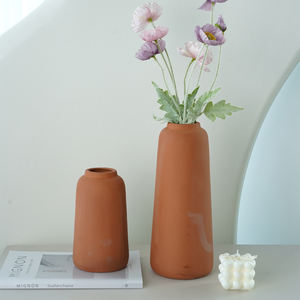 Vase de poterie <span class=keywords><strong>en</strong></span> terre cuite et <span class=keywords><strong>en</strong></span> argile personnalisable de haute qualité rond mat Unique pour décoration de table de mariage de maison et de jardin d'intérieur - Product Image 1