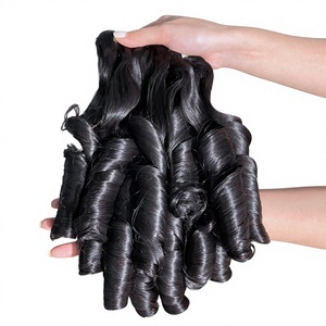 Extensiones de Cabello Rizado Suave de Alta Gama con Textura Voluminosa, Precio de Fábrica, Cabello Humano Remy Vietnamita, Doble Trama a Máquina - Product Image 1