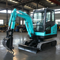 Excavator Mini 3,5 Ton dengan Attachment Trencher untuk Pemasangan Kabel dan Lanskap