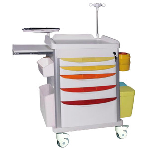 Chariot de réanimation d'urgence hospitalier, station de travail mobile pour infirmières, chariot de distribution de médicaments, type ambulance - Product Image 1