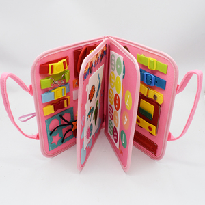 Jouet éducatif Montessori pour enfants, tableau d'activités rose sirène, livre silencieux, ressources pédagogiques, livre d'activités en feutre pour filles - Product Image 3