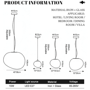 Lustre suspendu LED en verre peint élégant pour <span class=keywords><strong>cuisine</strong></span>, salle à manger, loft, <span class=keywords><strong>bar</strong></span> à petit-déjeuner, galerie, intérieur - Product Image 2