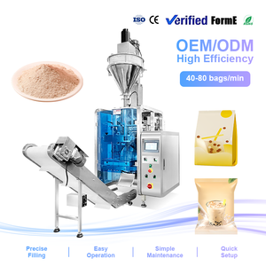 Machine d'emballage verticale automatique à haute efficacité et facile à utiliser, machine d'emballage de poudre de thé au lait à fermeture sur quatre côtés - Product Image 1