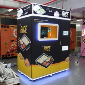 Distributeur Automatique de Repas Préparés Frais pour Usine, Écran Tactile en Acier Inoxydable, Capacité 132 Pièces, Chauffage Rapide au Micro-ondes - Product Image 1