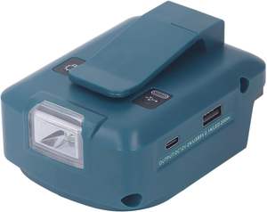 <span class=keywords><strong>ADP05</strong></span> 14,4 V/18V Lion batería USB/tipo C Puerto convertidor foco de luz adaptador de cargador al aire libre BL1830B para Mak Itas - Product Image 1