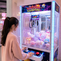 Máquina de grúa recreativa profesional personalizada con monedero y aceptador de billetes, versión en inglés, resistente a la intemperie