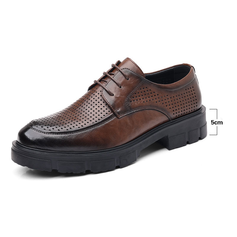 Brown Hollow-out Flat Heel Style 5CM Z81-1