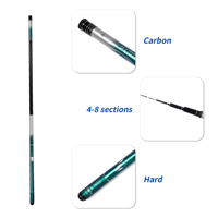 Canne à pêche télescopique en carbone Unvant 3.6m 3.9m 4.5m 4.8m 5.4m 6.3m 7.2m 8.1m, multi-sections, action rapide, pour la pêche en rivière, la perche, le lac, le poisson-chat, en eau douce