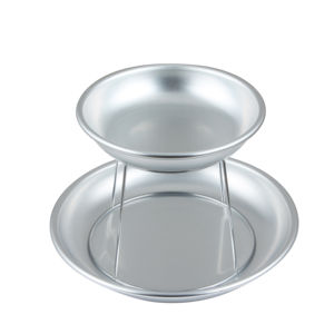 Bandeja de mariscos Plato de exhibición de aluminio Dos niveles Comida Plato redondo Buffet Restaurante Tier Tower Set - Product Image 3