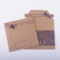 Enveloppe d'expédition en carton écologique de petite taille, emballage personnalisé en papier kraft avec bande détachable