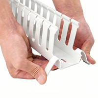 Goulotte de câblage en PVC blanc WBO, ignifuge, sans halogène, résistante à la chaleur et aux UV, flexible, certifiée ROHS, longueur 2m, pour applications électriques
