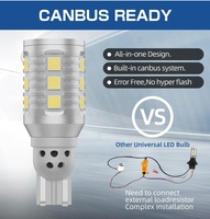 Produit breveté blanc 3030 puce w16w 6000k 921 DC9-30V décodeur canbus super lumineux led de secours lumière de recul t15