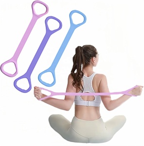 Figure 8 Fitness Resistance <span class=keywords><strong>Bands</strong></span>, Pita Elastis dengan Pegangan, Peralatan Olahraga untuk Terapi Fisik Peregangan Yoga Pilates - Product Image 1