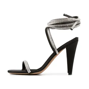 Sandales à talons hauts et bout ouvert pour femmes, chaussures tendance, nouvelle collection 2022