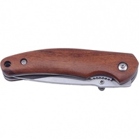 Vente chaude Mini Couteau Pliant De Poche Manche En Bois En Acier Inoxydable Portable Randonnée Pêche Camping En Plein Air Couteau OEM