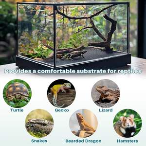 Diskon besar AS tempat tidur garis terarium lantai substrat tempat tidur karpet non-perekat untuk matras reptil kura-kura kadal Gecko - Product Image 4