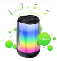Haut-parleur portable à son surround Pluse4 avec mini lumière LED colorée, caisson de basses, étanche et sans fil pour une utilisation en extérieur