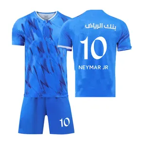 2023 24NEYMARmbappeサッカーウェアJRサッカージャージータイ品質アルTシャツ2324メンズキッズサッカーヒラルジャージー用コスチューム