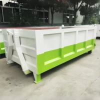 Conteneur à déchets latéral en tôle d'acier galvanisé de 35 m³, benne à déchets latérale pour remorque de transfert de construction extérieure