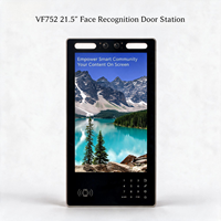 Station de contrôle d'accès VF752 21,5 pouces avec reconnaissance faciale, IP54, multi-déverrouillage pour les communautés d'appartements