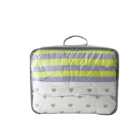 Sac de rangement durable pour couverture, couette, oreiller, couvre-lit, ensemble de literie avec fermeture éclair et poignée, imprimé en sérigraphie PVC