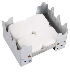 SUNRISE- 57373# Silver Stainless Steel Folding <strong>Camping</strong> <strong>Toaster</strong> with Fuel Tablets - Product Image 1