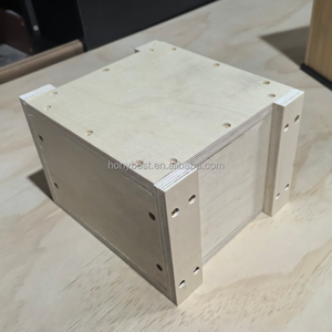 Caisse en <span class=keywords><strong>bois</strong></span> robuste pour transport de marchandises, en contreplaqué, avec couvercle et poignée en corde, personnalisable, pour la vente, emballage de détail - Product Image 5