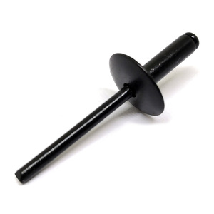 Rivet de tirage noir à tête large en aluminium, à tête ronde, à large bord, à tête plate, pour l'automobile - Product Image 6